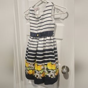 Jessica Ann Striped Dress in Navy and White